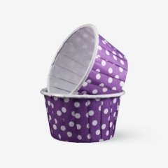Капсула бумажная с подворотом Фиолетовая в белый горошек D50 H40 10 шт 850032, 69 ₽ Капсула бумажная с подворотом Фиолетовая в белый горошек D50 H40 10 шт 850032