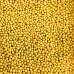 Посыпка из дутого риса Жемчуг Золото 2-5 мм 50 г