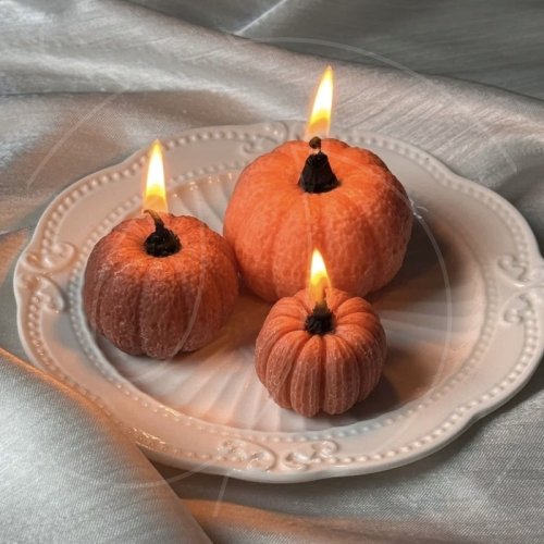 Набор интерьерных свечей "Тыквы" 