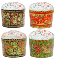 Форма для кулича "Хохлома" D90 H90 1 шт 