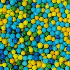 Посыпка декоративная шарики "Сине-зелёно-жёлто-голубые" 2 мм 50 г tp20059