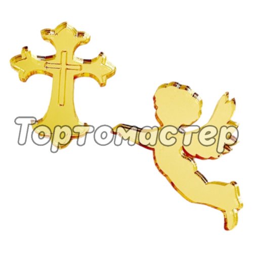 Набор топперов декоративных Крещение Золото ТСК130