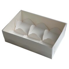 Коробка для 6 моти с окном Белая 17,5х12х5,5 см