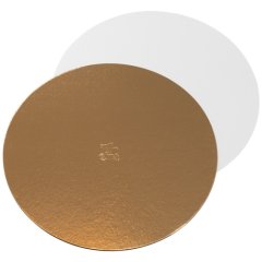 Подложка под торт Золото/Белый ForGenika 1,5 мм 26 см 5шт