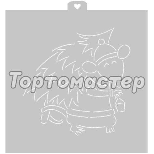 Трафарет кулинарный LUBIMOVA «Новогодняя мышка с елочкой» LC-00008924