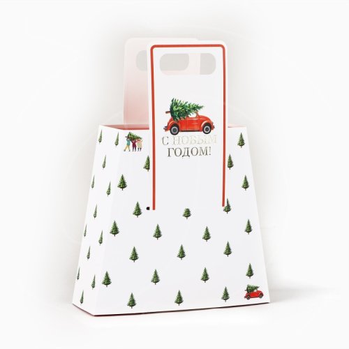 Коробка для сладостей "Новогодняя доставка" 23х8х32 см 10444884