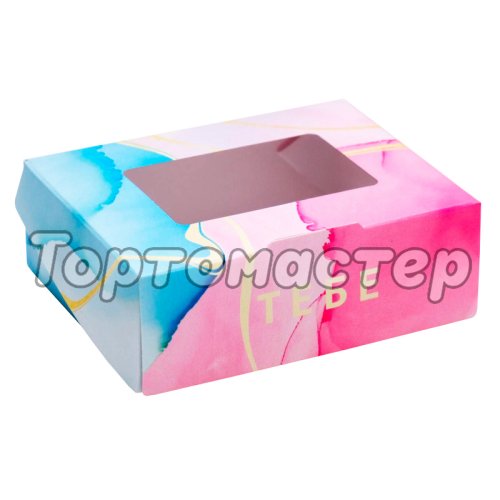 Коробка для сладостей с окошком "Тебе" 10х8х3,5 см 4127454