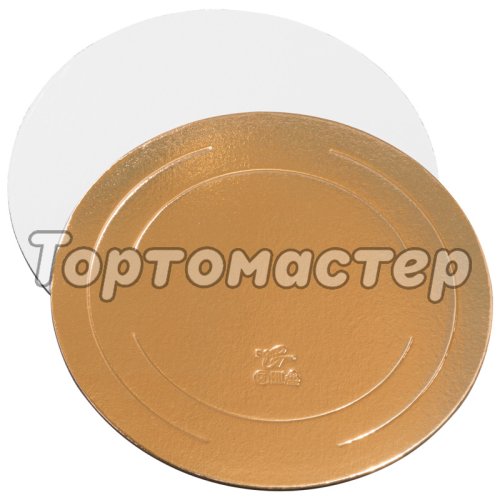 Подложка под торт Золото/Белый ForGenika 3,2 мм 42 см