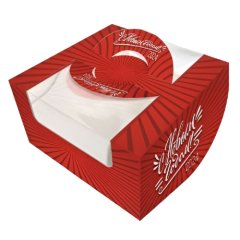 Коробка для мини-торта "С Новым Годом! 2024" 14х14х8 см
