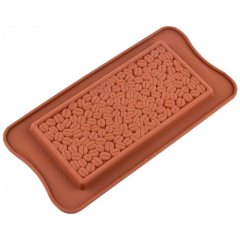 Форма силиконовая для шоколада Плитка Кофейные зёрна сф-8
