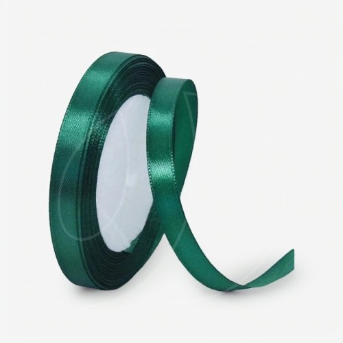 Лента для декора и упаковки Атласная Изумрудная 6 мм 