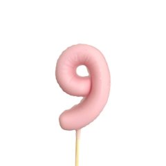 Фигурка из шоколадной глазури "Воздушный шарик розовый цифра 9" ФГ173(розовый9)	