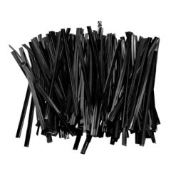 Лента - завязки для пакетиков Чёрная 8 см 100 шт