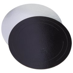 Подложка под торт Чёрный/Серебро ForGenika 3,2 мм 30 см