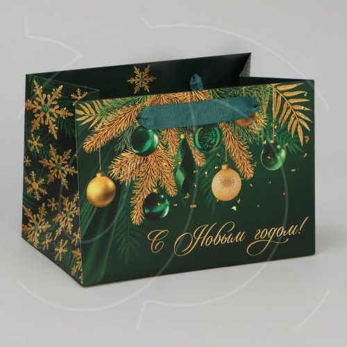 Пакет бумажный "Новый год" 10х19х7 см 9667713