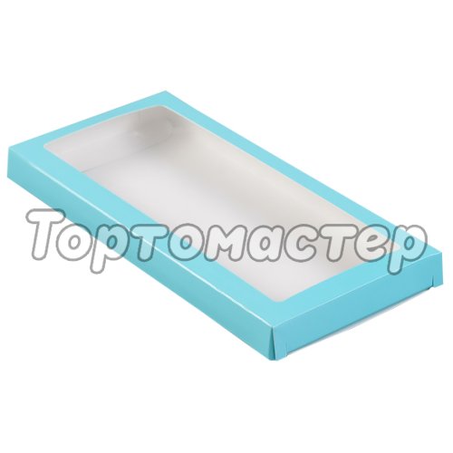 Коробка для шоколадной плитки голубая 4627663