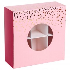 Коробка для сладостей раздвижная с вкладышами «Радости во всем» 13х13х5см 3827280