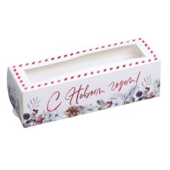 Короб для макарон с окошком Зима 18х5,5х5,5 см 5 шт