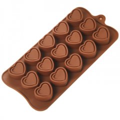Форма силиконовая для шоколада "Сладкое сердце"