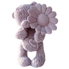 Молд силиконовый 3D Медвежонок с цветком 02214