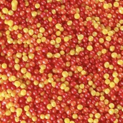 Посыпка декоративная шарики "Красно-жёлтый микс" 2 мм 50 г 424