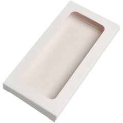 Коробка для шоколадной плитки Белая 17х8х1,5 см ForGenika Chocolate Window White 50 шт