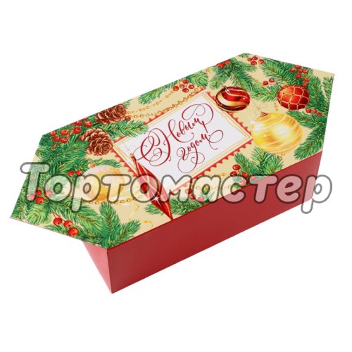 Коробка для сладостей Конфета новогодняя 14х22х8 см 7060235