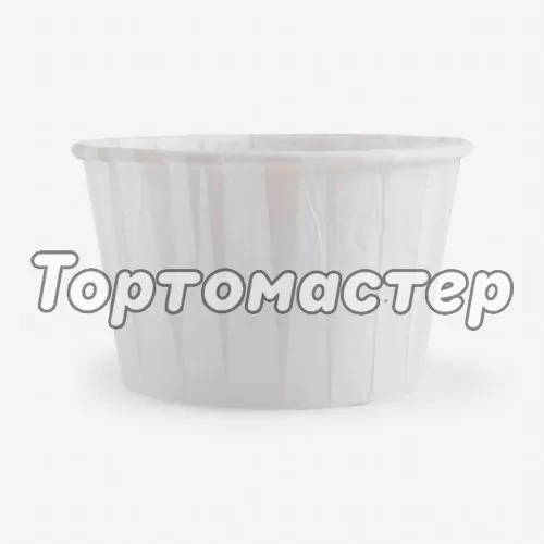 Капсула бумажная с подворотом Белая (без ламинации) D50 H40 100 шт 36676; 7450238