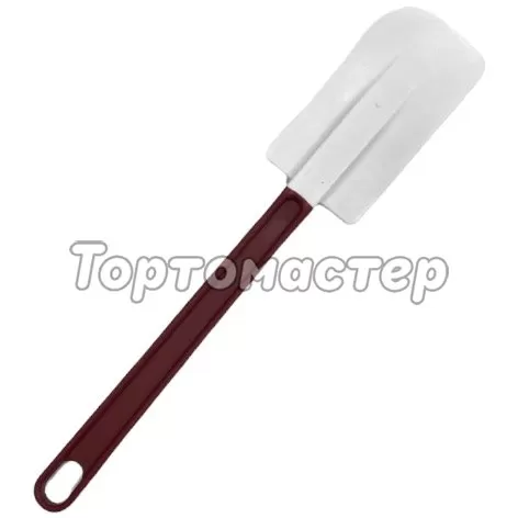 Лопатка силиконовая с пластиковой ручкой 25 см 