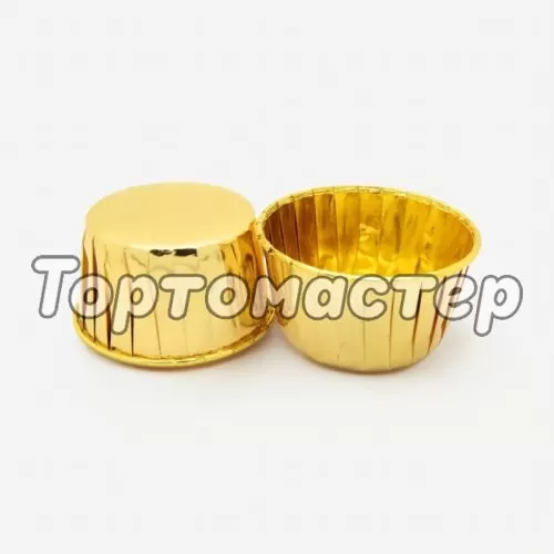 Капсула бумажная с подворотом Золото D50 H40 1 шт 
