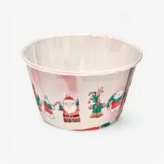 Капсула бумажная с подворотом D50 H40 "Новогодняя" 10 шт Б-54 