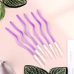 Свечи декоративные "Серпантин" Фиолетовые 15,5 см 7597551