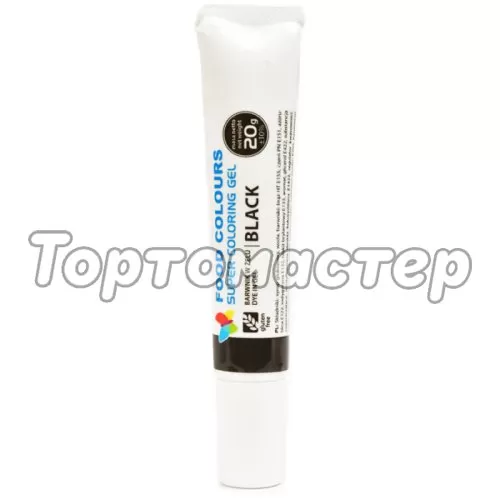Краситель пищевой гелевый водорастворимый Food Colours "Чёрный" 20 г WSG-T03, 25531
