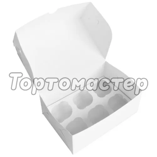 Коробка на 6 капкейков белая Cup 6