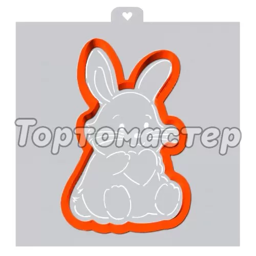 Вырубка пластиковая и трафарет LUBIMOVA "Зайчик с сердцем" LC-00010254