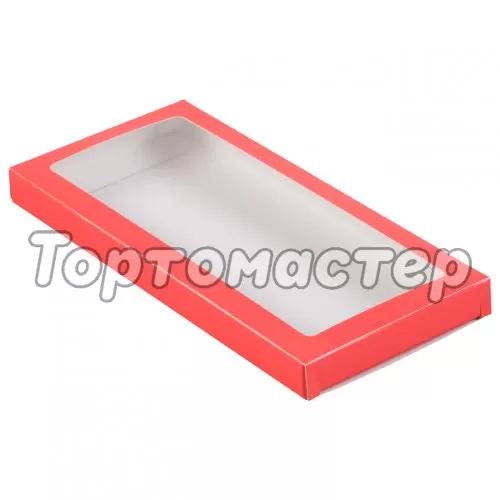 Коробка для шоколадной плитки алая 4627664