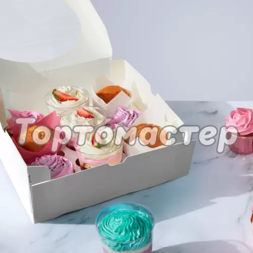 Коробка на 12 капкейков белая ForG MUF 12 PRO I W W