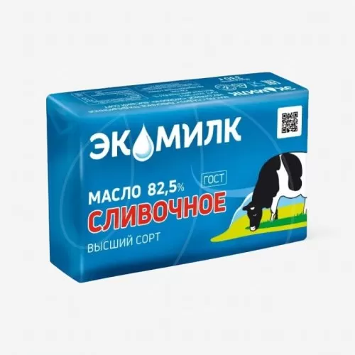 Масло сливочное несоленое Экомилк 82,5% 330 г 
