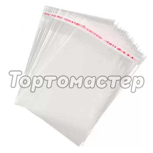 Пакет прозрачный с клеевым клапаном для сладостей 10х10 см 100 шт 6912423