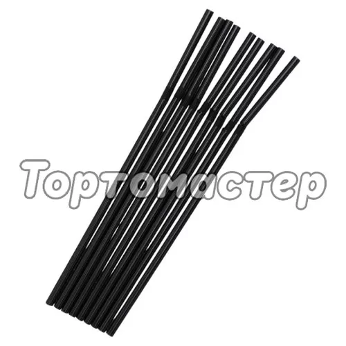 Трубочки Чёрные 21 см 100 шт 1401525