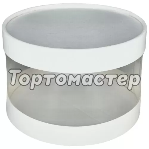 Коробка для бенто-торта, пирожных, зефира белая 12х7 см 070480